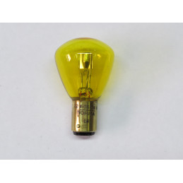 ampoule 12volts, type H4, 55/60 Watt, ampoule à Iode, couleur jaune.  Composé de 1x ampoule H4 + ampoule de verre en ja